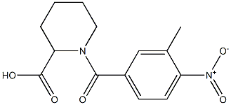 1-[(3-methyl-4-nitrophenyl)carbonyl]piperidine-2-carboxylic acid,,结构式