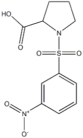 1-[(3-nitrobenzene)sulfonyl]pyrrolidine-2-carboxylic acid Structure