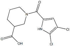 1-[(4,5-dichloro-1H-pyrrol-2-yl)carbonyl]piperidine-3-carboxylic acid Structure
