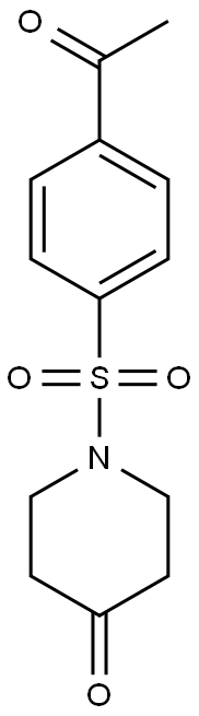 1-[(4-acetylbenzene)sulfonyl]piperidin-4-one Struktur