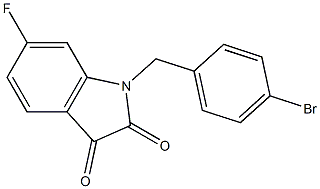 1-[(4-bromophenyl)methyl]-6-fluoro-2,3-dihydro-1H-indole-2,3-dione Structure