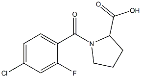 1-[(4-chloro-2-fluorophenyl)carbonyl]pyrrolidine-2-carboxylic acid|