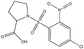 1-[(4-chloro-2-nitrobenzene)sulfonyl]pyrrolidine-2-carboxylic acid Structure