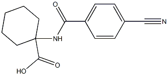 1-[(4-cyanobenzoyl)amino]cyclohexanecarboxylic acid,,结构式