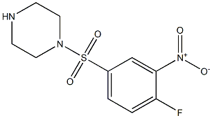 1-[(4-fluoro-3-nitrobenzene)sulfonyl]piperazine Struktur