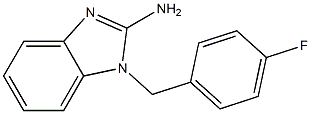 1-[(4-fluorophenyl)methyl]-1H-1,3-benzodiazol-2-amine 化学構造式