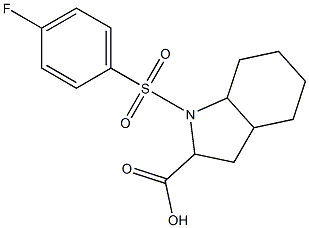 1-[(4-fluorophenyl)sulfonyl]octahydro-1H-indole-2-carboxylic acid Struktur