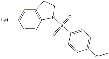 1-[(4-methoxybenzene)sulfonyl]-2,3-dihydro-1H-indol-5-amine 化学構造式