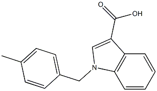 1-[(4-methylphenyl)methyl]-1H-indole-3-carboxylic acid 化学構造式