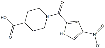 1-[(4-nitro-1H-pyrrol-2-yl)carbonyl]piperidine-4-carboxylic acid 结构式