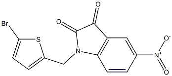 1-[(5-bromothiophen-2-yl)methyl]-5-nitro-2,3-dihydro-1H-indole-2,3-dione Structure