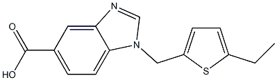 1-[(5-ethylthiophen-2-yl)methyl]-1H-1,3-benzodiazole-5-carboxylic acid Structure