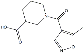 1-[(5-methylisoxazol-4-yl)carbonyl]piperidine-3-carboxylic acid Structure