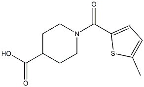 1-[(5-methylthiophen-2-yl)carbonyl]piperidine-4-carboxylic acid Structure