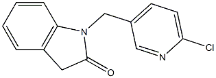 1-[(6-chloropyridin-3-yl)methyl]-2,3-dihydro-1H-indol-2-one Structure