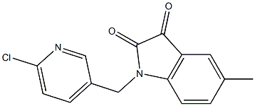  1-[(6-chloropyridin-3-yl)methyl]-5-methyl-2,3-dihydro-1H-indole-2,3-dione