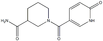 1-[(6-oxo-1,6-dihydropyridin-3-yl)carbonyl]piperidine-3-carboxamide Struktur