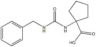 1-[(benzylcarbamoyl)amino]cyclopentane-1-carboxylic acid,,结构式