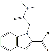 1-[(dimethylcarbamoyl)methyl]-1H-indole-2-carboxylic acid Struktur