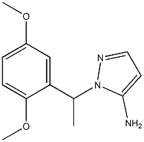 1-[1-(2,5-dimethoxyphenyl)ethyl]-1H-pyrazol-5-amine,,结构式