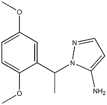 1-[1-(2,5-dimethoxyphenyl)ethyl]-1H-pyrazol-5-amine Structure