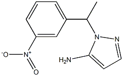 1-[1-(3-nitrophenyl)ethyl]-1H-pyrazol-5-amine,,结构式