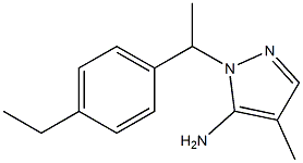 1-[1-(4-ethylphenyl)ethyl]-4-methyl-1H-pyrazol-5-amine Structure