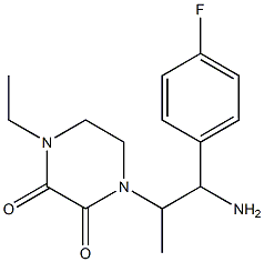 1-[1-amino-1-(4-fluorophenyl)propan-2-yl]-4-ethylpiperazine-2,3-dione 化学構造式