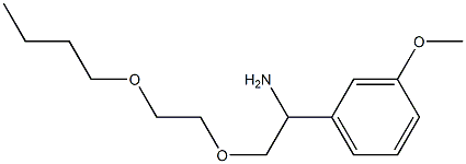 1-[1-amino-2-(2-butoxyethoxy)ethyl]-3-methoxybenzene 结构式