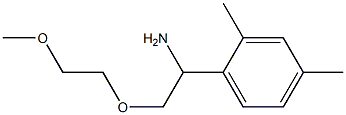 1-[1-amino-2-(2-methoxyethoxy)ethyl]-2,4-dimethylbenzene 化学構造式