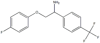 1-[1-amino-2-(4-fluorophenoxy)ethyl]-4-(trifluoromethyl)benzene 化学構造式