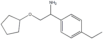 1-[1-amino-2-(cyclopentyloxy)ethyl]-4-ethylbenzene Structure