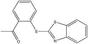 1-[2-(1,3-benzothiazol-2-ylsulfanyl)phenyl]ethan-1-one,,结构式