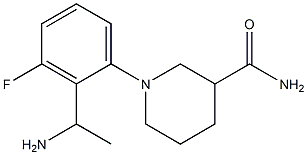 1-[2-(1-aminoethyl)-3-fluorophenyl]piperidine-3-carboxamide Struktur