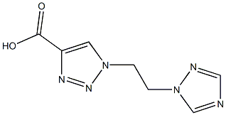 1-[2-(1H-1,2,4-triazol-1-yl)ethyl]-1H-1,2,3-triazole-4-carboxylic acid Structure