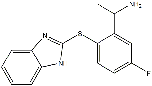 1-[2-(1H-1,3-benzodiazol-2-ylsulfanyl)-5-fluorophenyl]ethan-1-amine 结构式