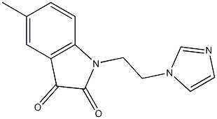 1-[2-(1H-imidazol-1-yl)ethyl]-5-methyl-2,3-dihydro-1H-indole-2,3-dione Struktur