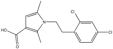 1-[2-(2,4-dichlorophenyl)ethyl]-2,5-dimethyl-1H-pyrrole-3-carboxylic acid,,结构式