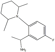 1-[2-(2,6-dimethylpiperidin-1-yl)-5-fluorophenyl]ethan-1-amine Structure