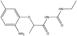 1-[2-(2-amino-5-methylphenoxy)propanoyl]-3-ethylurea Struktur