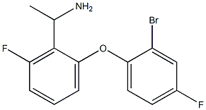 1-[2-(2-bromo-4-fluorophenoxy)-6-fluorophenyl]ethan-1-amine,,结构式