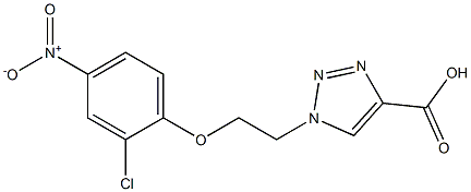 1-[2-(2-chloro-4-nitrophenoxy)ethyl]-1H-1,2,3-triazole-4-carboxylic acid Struktur