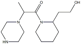 1-[2-(2-hydroxyethyl)piperidin-1-yl]-2-(piperazin-1-yl)propan-1-one Struktur