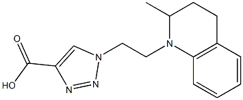 1-[2-(2-methyl-1,2,3,4-tetrahydroquinolin-1-yl)ethyl]-1H-1,2,3-triazole-4-carboxylic acid,,结构式