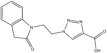 1-[2-(2-oxo-2,3-dihydro-1H-indol-1-yl)ethyl]-1H-1,2,3-triazole-4-carboxylic acid Structure