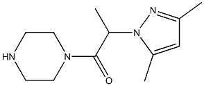 1-[2-(3,5-dimethyl-1H-pyrazol-1-yl)propanoyl]piperazine,,结构式