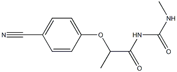 1-[2-(4-cyanophenoxy)propanoyl]-3-methylurea,,结构式