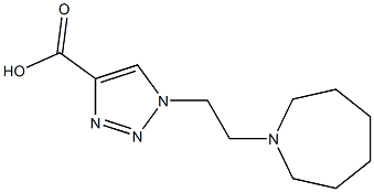 1-[2-(azepan-1-yl)ethyl]-1H-1,2,3-triazole-4-carboxylic acid,,结构式