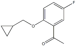 1-[2-(cyclopropylmethoxy)-5-fluorophenyl]ethan-1-one Structure