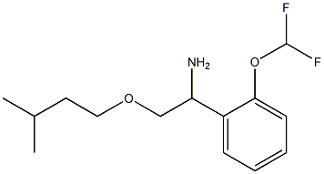 1-[2-(difluoromethoxy)phenyl]-2-(3-methylbutoxy)ethan-1-amine 化学構造式